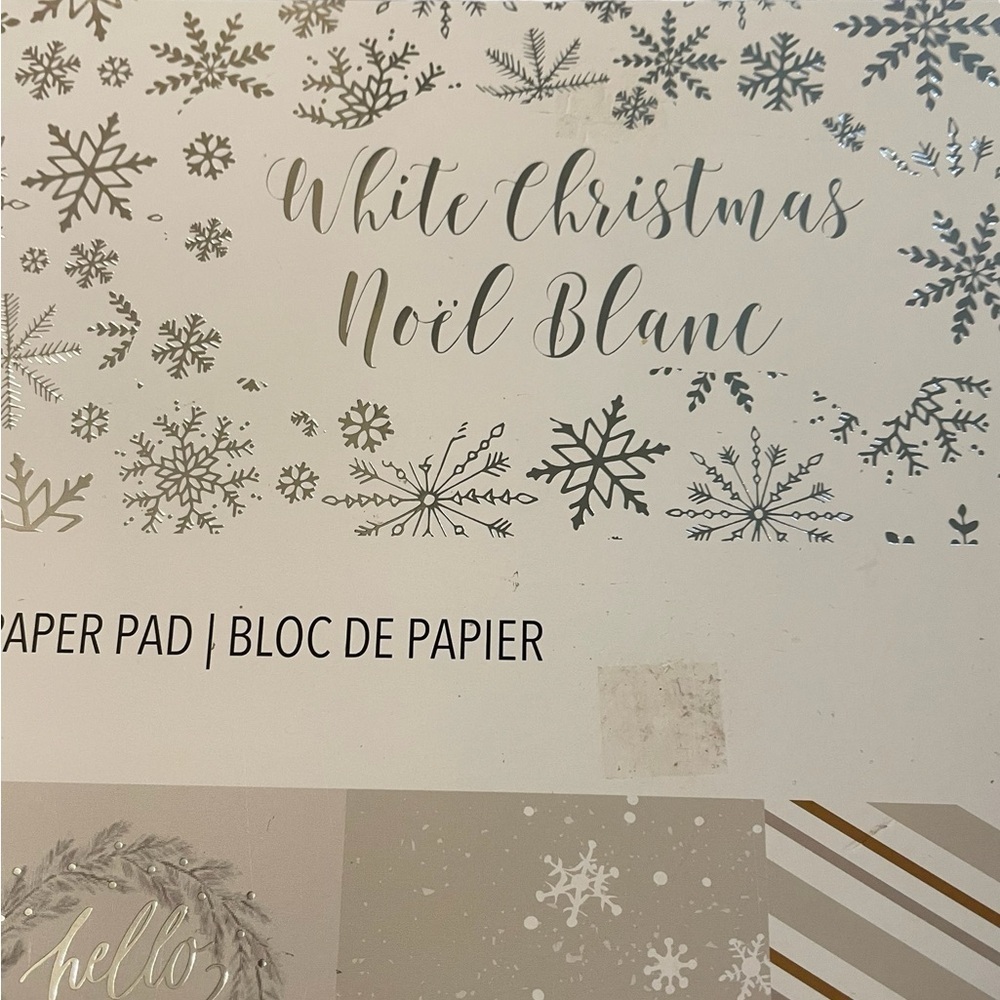 White Christmas Recollections, Paper Pad, “24 Designs, 48 Acid Free Ca…